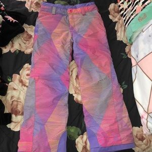 Bright Neon Spyder Ski Pants!